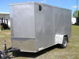 Alternative view of Diamond Cargo 6x12 SA Trailer - Silver Frost, Ramp, Side Door, Extra Height, Insulation