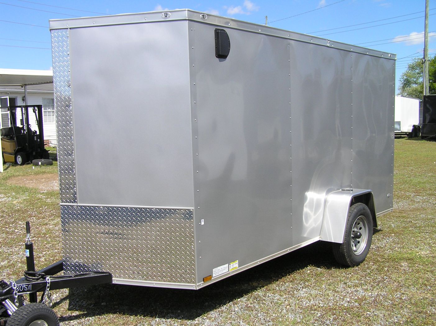 Diamond Cargo 6x12 SA Trailer - Silver Frost, Ramp, Side Door, Extra Height, Insulation - Image 2