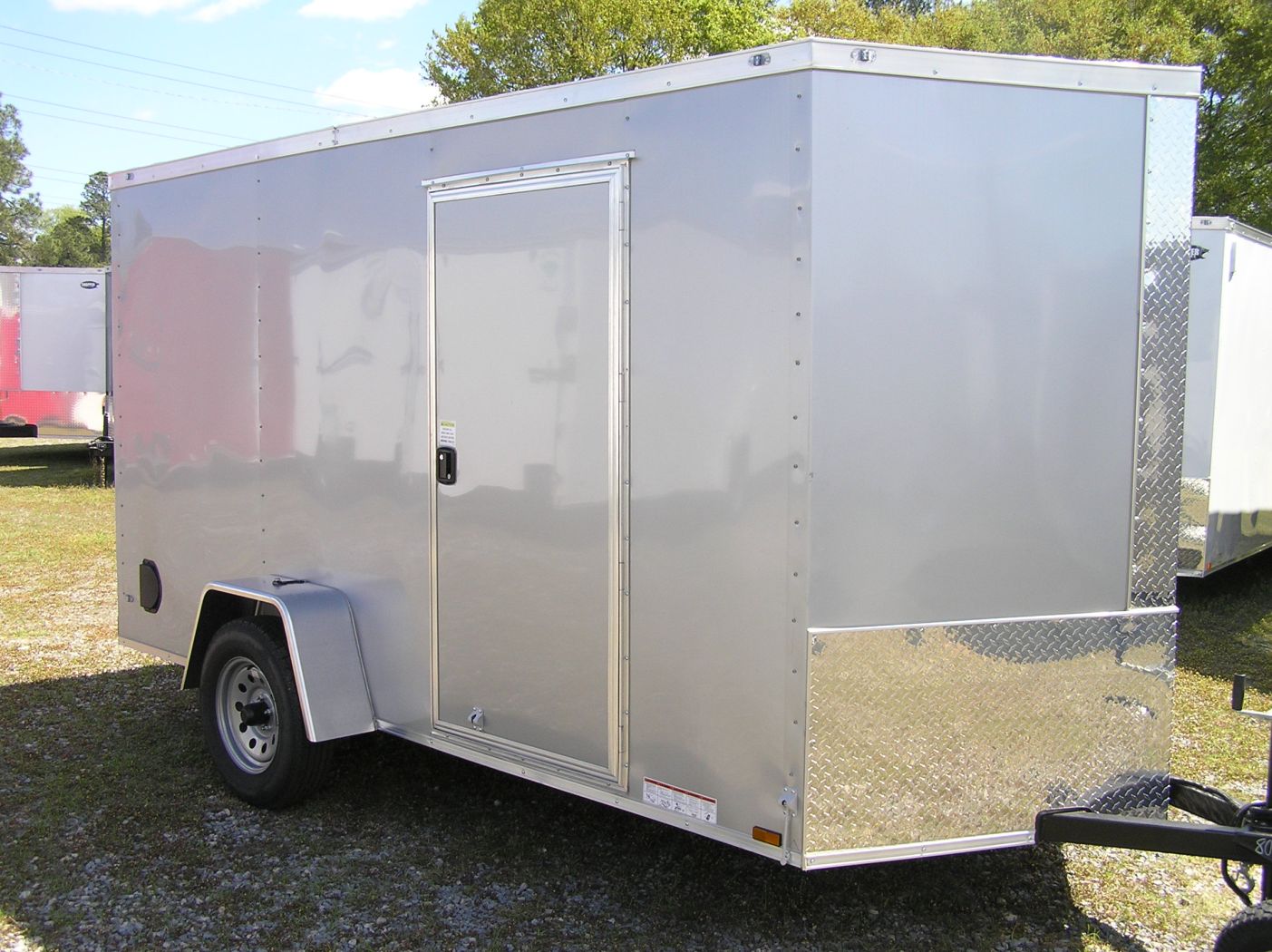 Diamond Cargo 6x12 SA Trailer - Silver Frost, Ramp, Side Door, Extra Height, Insulation - Image 12