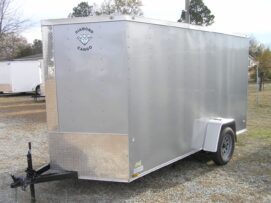 Alternative view of Diamond Cargo 6x12 SA Trailer - Silver Frost, Ramp, Side Door, Extra Height