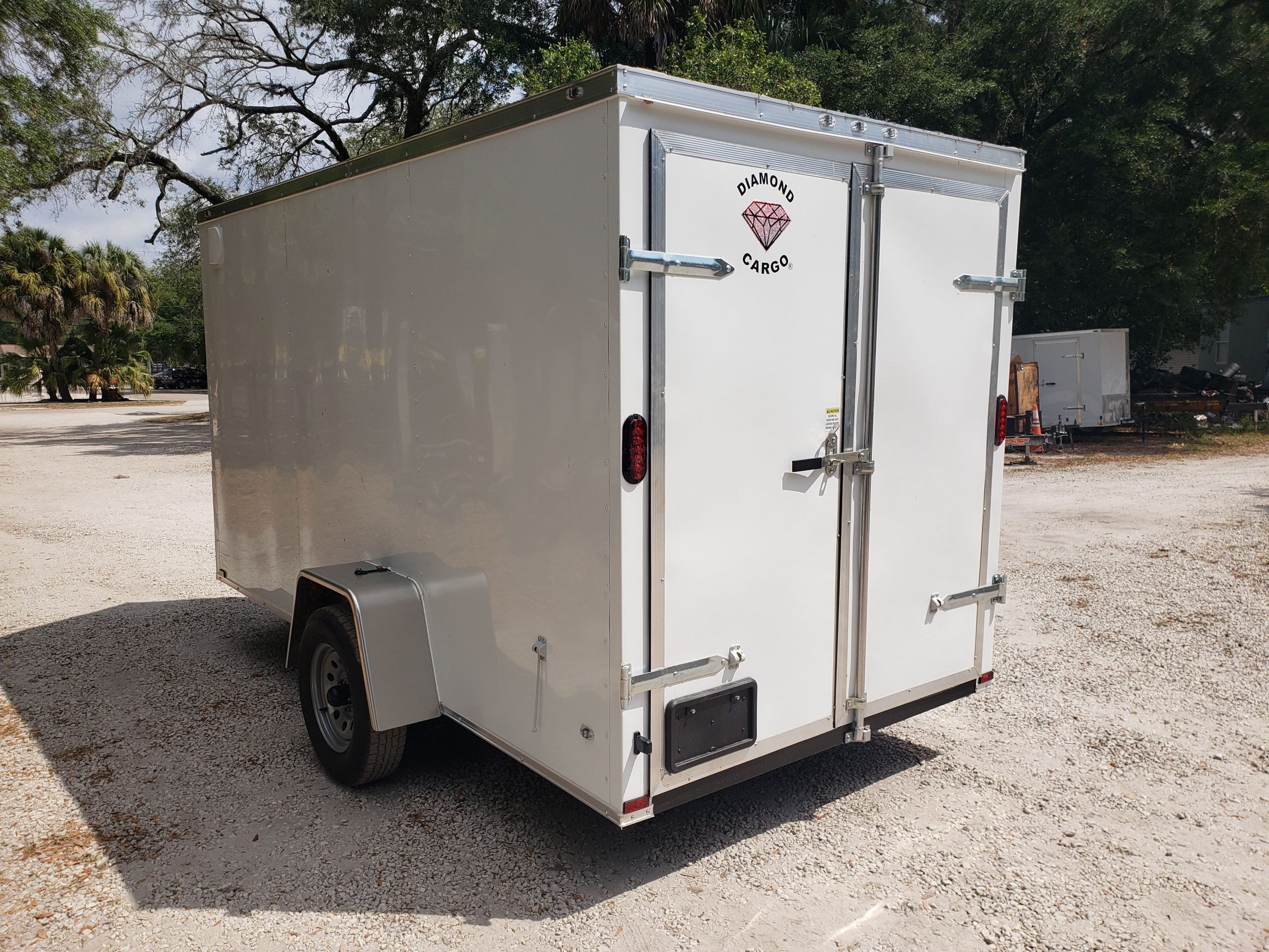 Diamond Cargo 6x12 SA Trailer - White, Barn Doors, Side Door, Extra Height, Insulated - Image 10