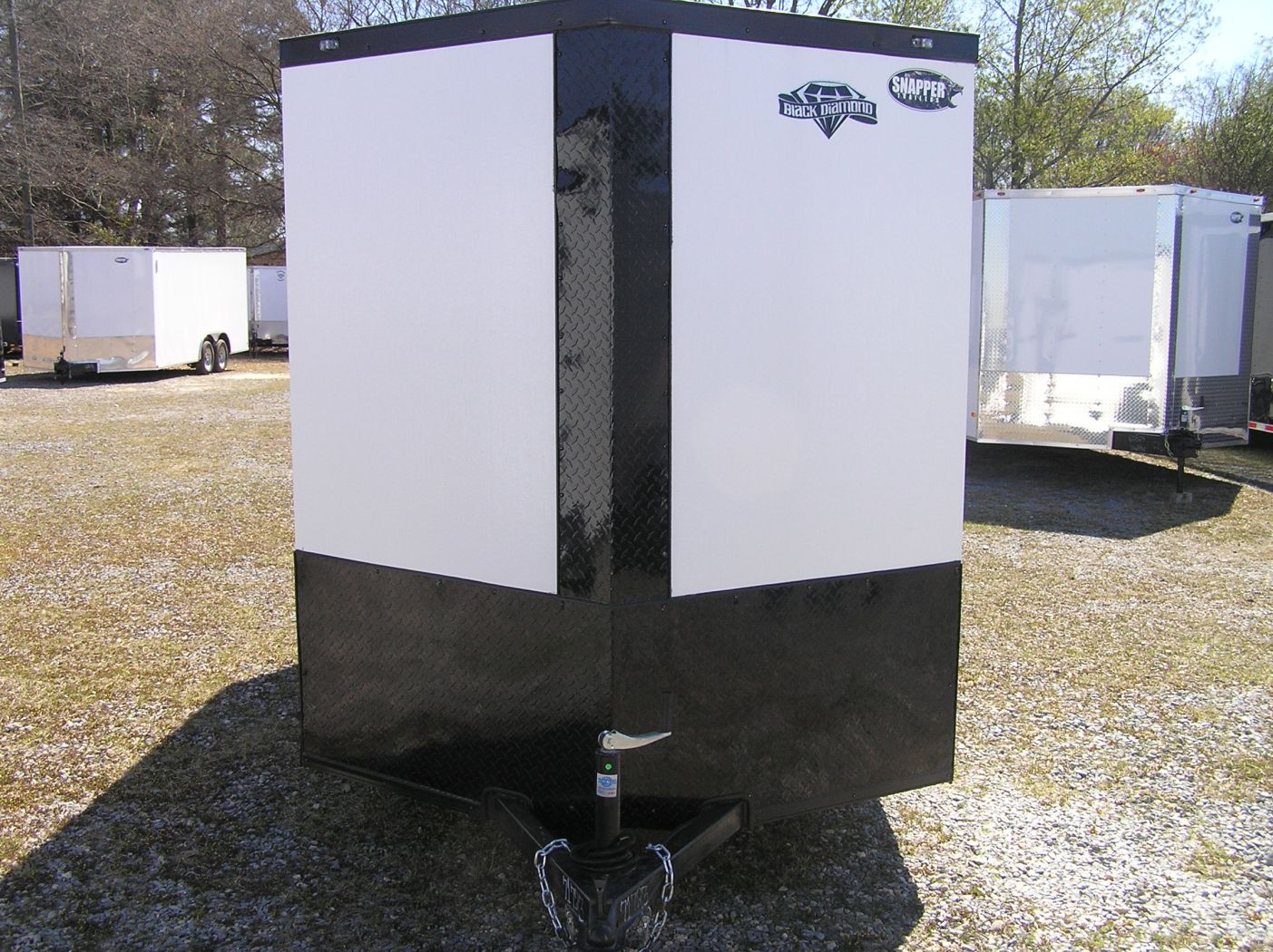 Diamond Cargo 6x12 SA Trailer - Embossed White, Ramp, Side Door, Extra Height, Blackout - Image 8