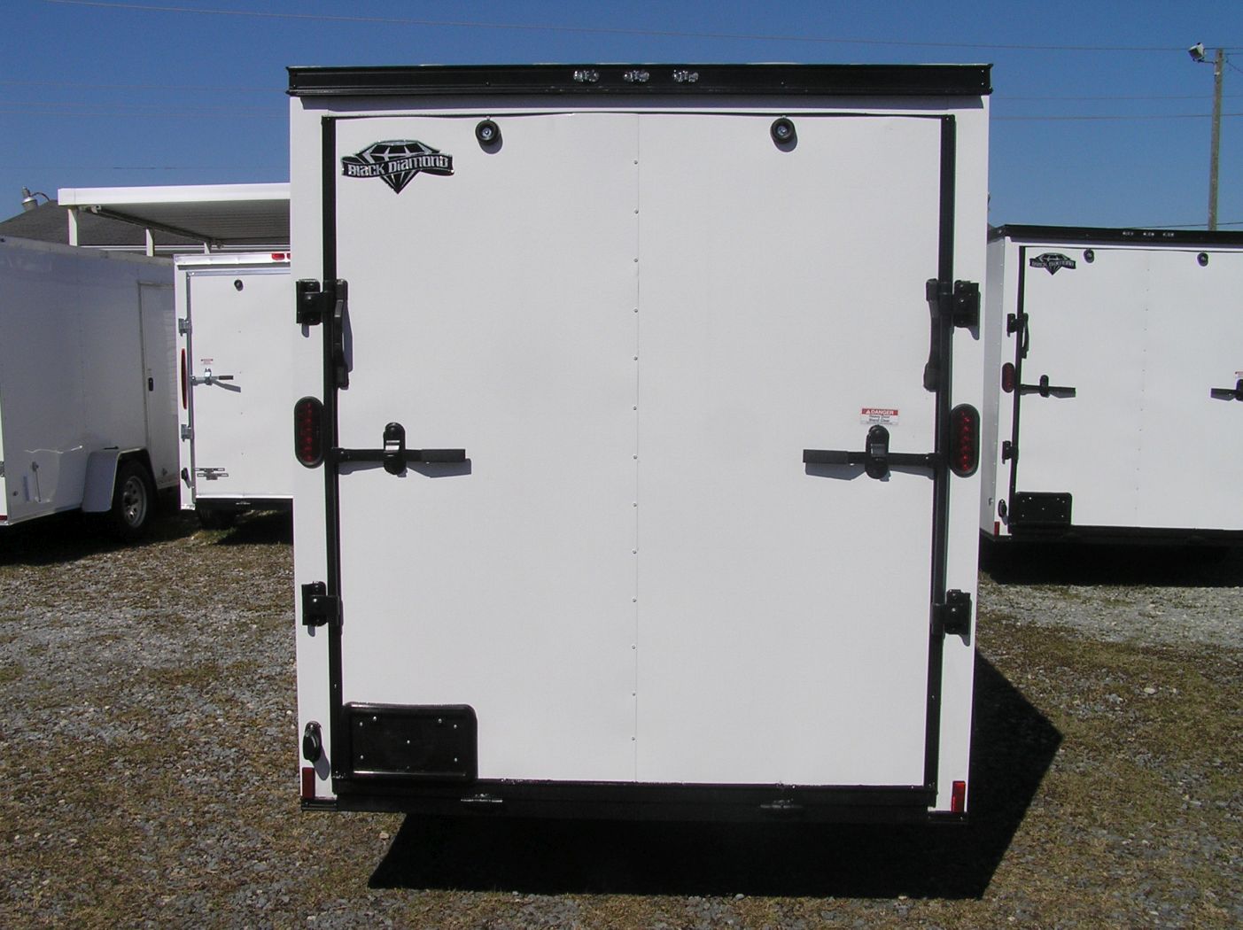 Diamond Cargo 6x12 SA Trailer - Embossed White, Ramp, Side Door, Extra Height, Blackout - Image 5