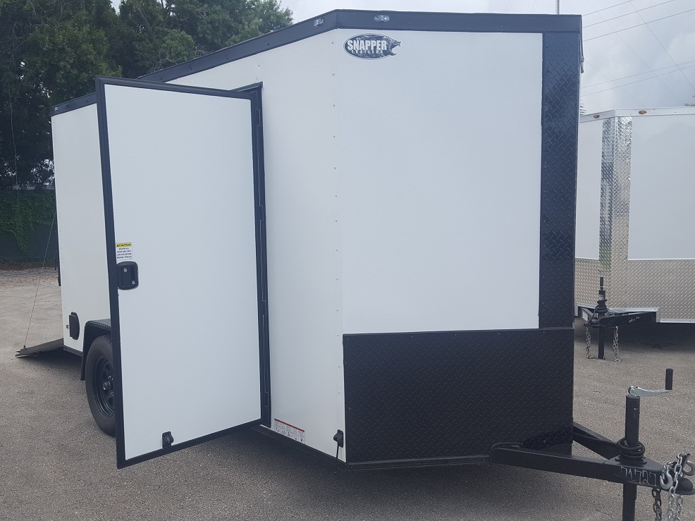Diamond Cargo 6x12 SA Trailer - Embossed White, Ramp, Side Door, Extra Height, Blackout - Image 12