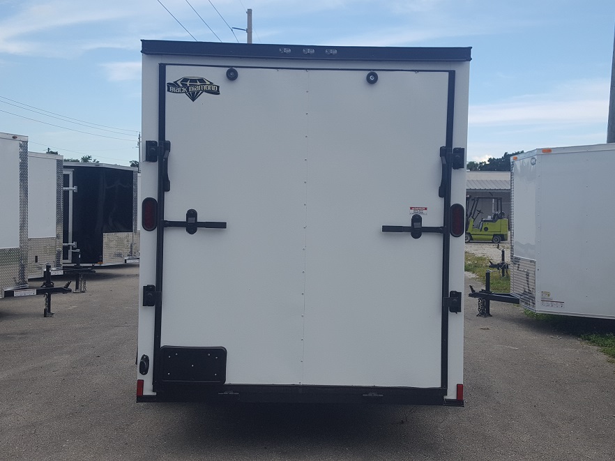 Diamond Cargo 6x12 SA Trailer - Embossed White, Ramp, Side Door, Extra Height, Blackout - Image 7