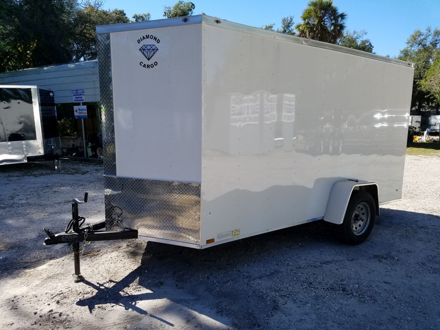 Diamond Cargo 6x12 SA Trailer - White, Ramp, Side Door, Extra Height, Insulation - Image 2