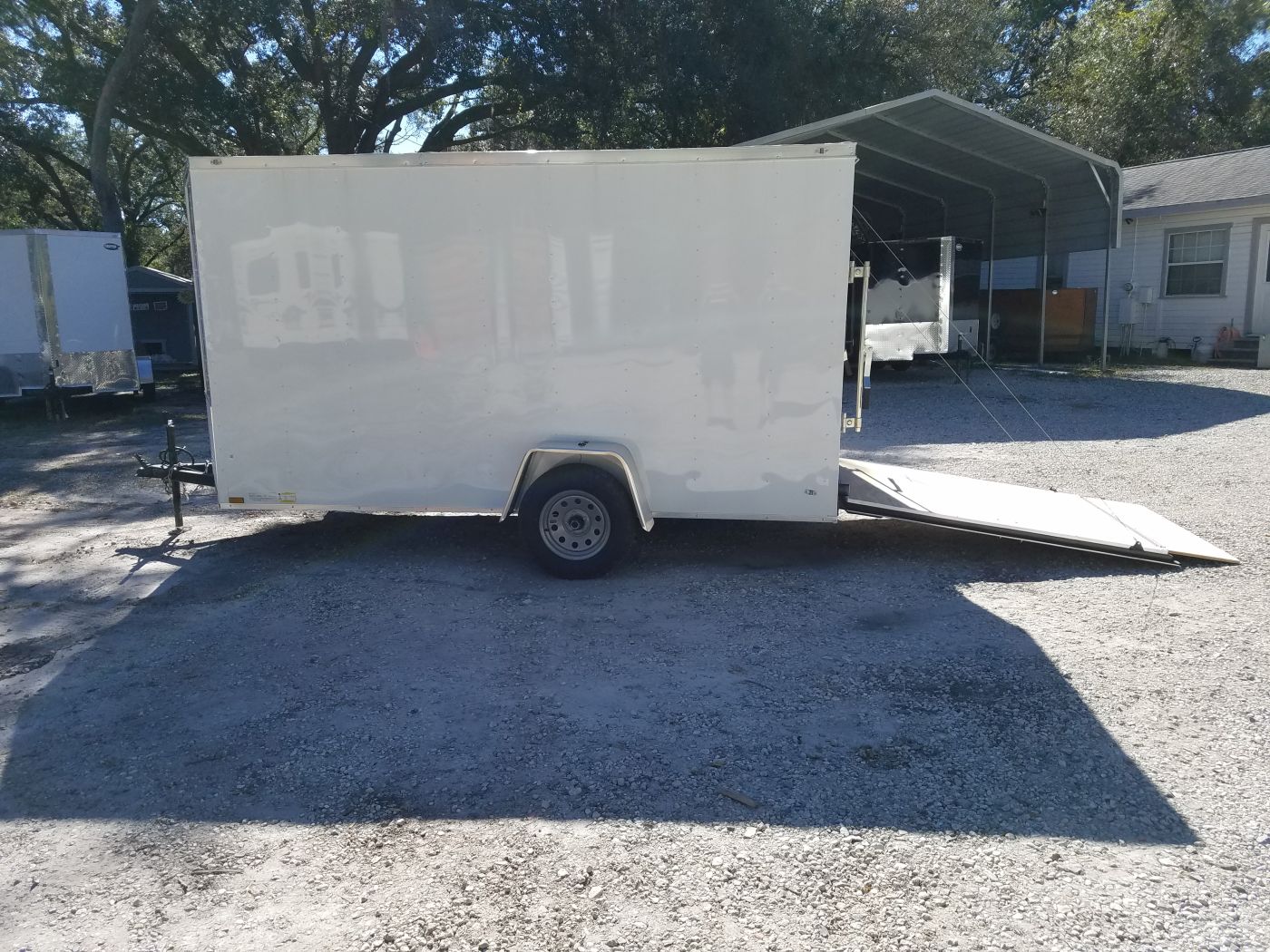 Diamond Cargo 6x12 SA Trailer - White, Ramp, Side Door, Extra Height, Insulation - Image 3