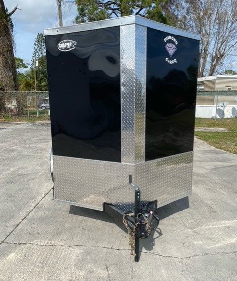 Diamond Cargo 6x12 TA Trailer - Black, Ramp, Side Door, Extra Height - Image 10