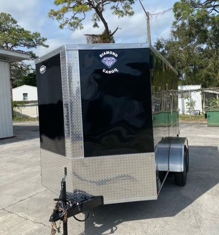 Diamond Cargo 6x12 TA Trailer - Black, Ramp, Side Door, Extra Height - Image 2