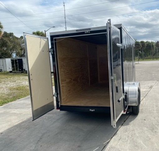 Diamond Cargo 6x12 TA Trailer - Black, Ramp, Side Door, Extra Height - Image 7