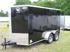 Alternative view of Diamond Cargo 6x12 TA Trailer - Black, Barn Doors, Side Door, Extra Height