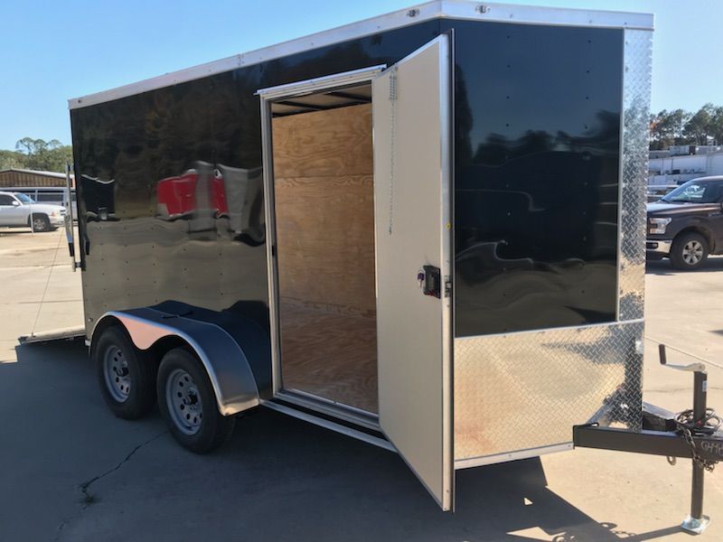 Diamond Cargo 6x12 TA Trailer - Black, Ramp, Side Door, Extra Height - Image 14