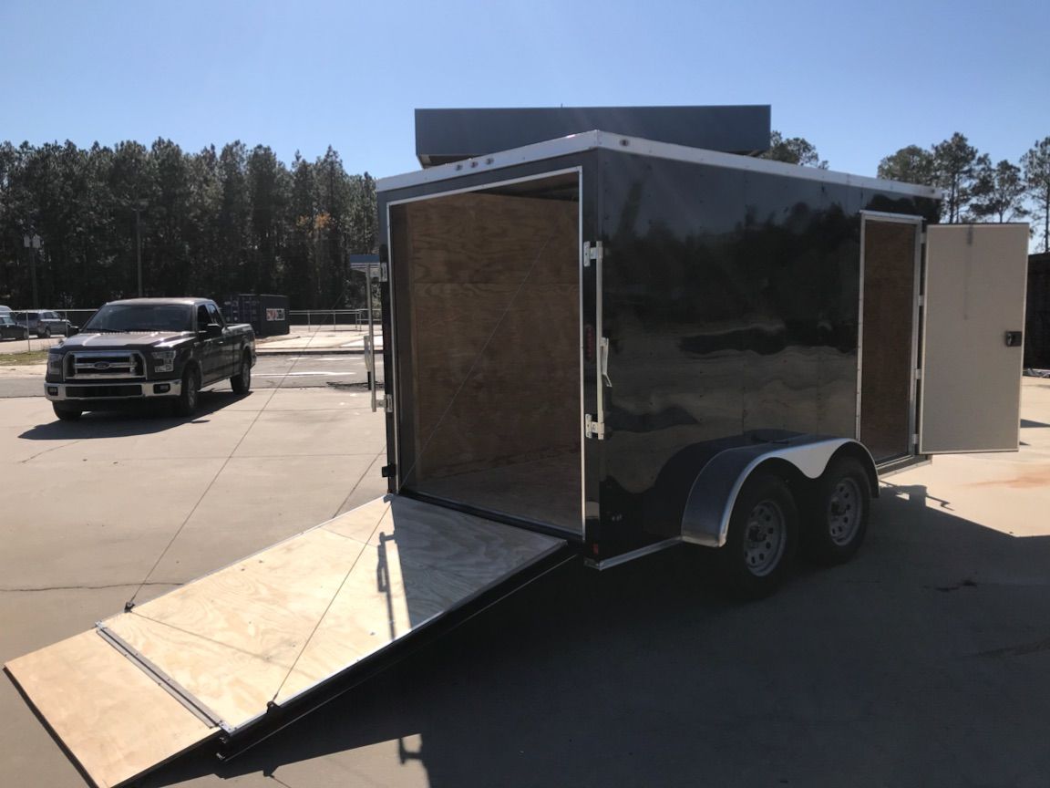 Diamond Cargo 6x12 TA Trailer - Black, Ramp, Side Door, Extra Height - Image 10