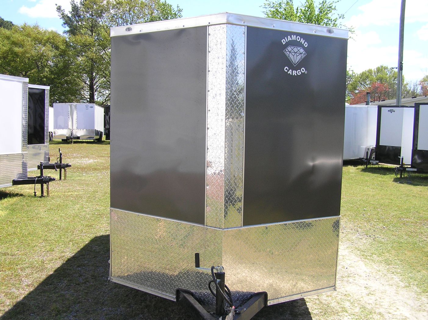 Diamond Cargo 6x12 TA Trailer - Charcoal, Ramp, Side Door, Extra Height. Insulated - Image 13