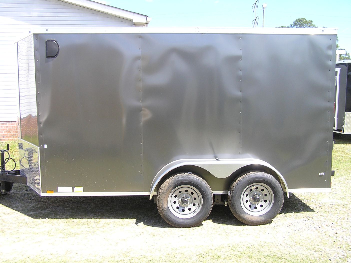Diamond Cargo 6x12 TA Trailer - Charcoal, Ramp, Side Door, Extra Height. Insulated - Image 3