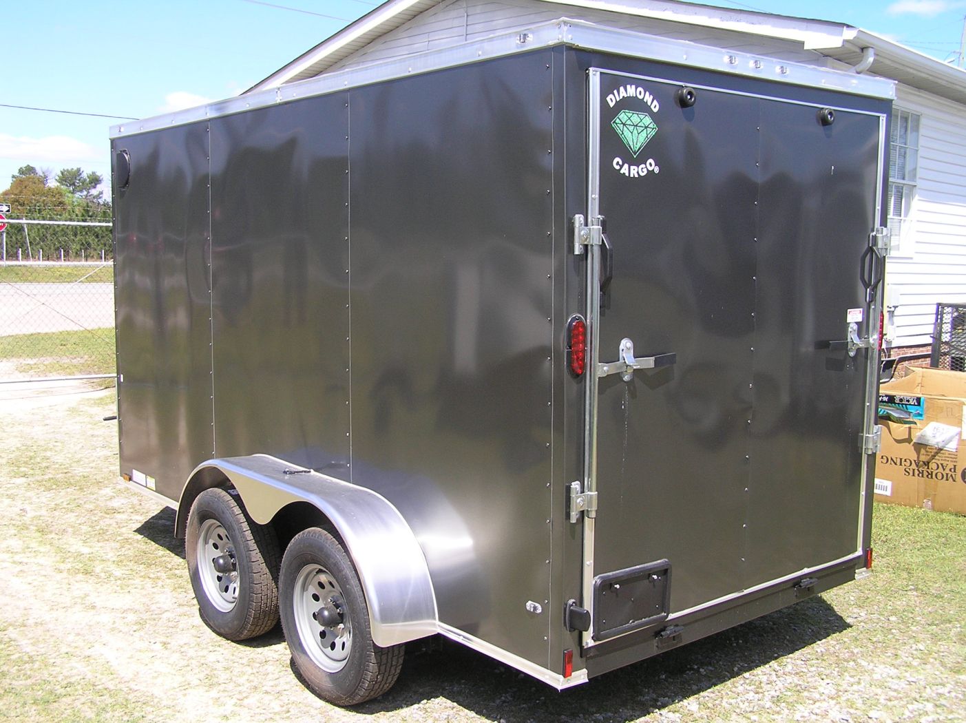 Diamond Cargo 6x12 TA Trailer - Charcoal, Ramp, Side Door, Extra Height. Insulated - Image 5