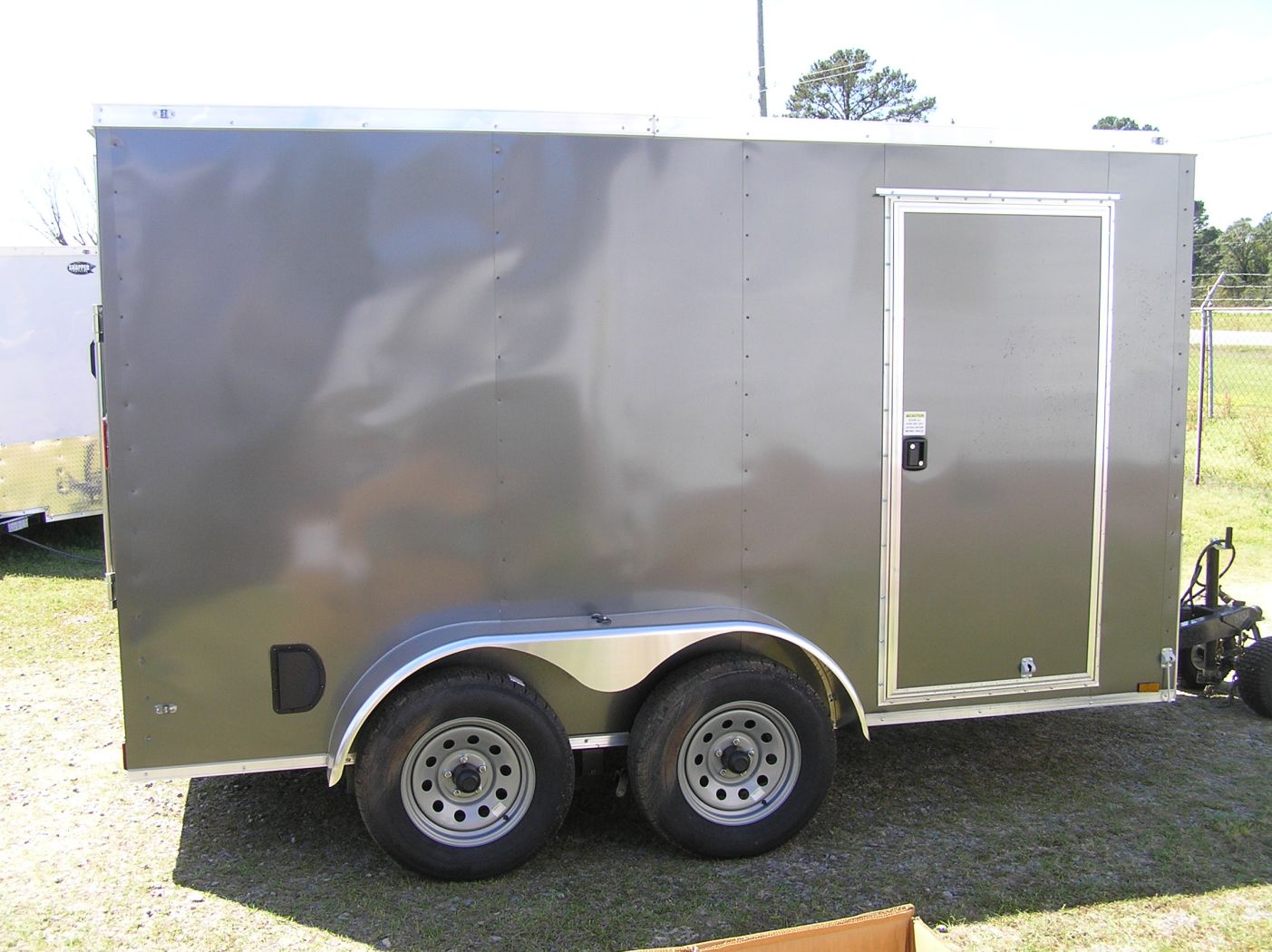 Diamond Cargo 6x12 TA Trailer - Charcoal, Ramp, Side Door, Extra Height. Insulated