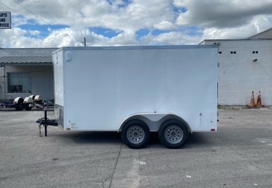 Diamond Cargo 6x12 TA Trailer - White, Ramp, Side Door, Extra Height - Image 3
