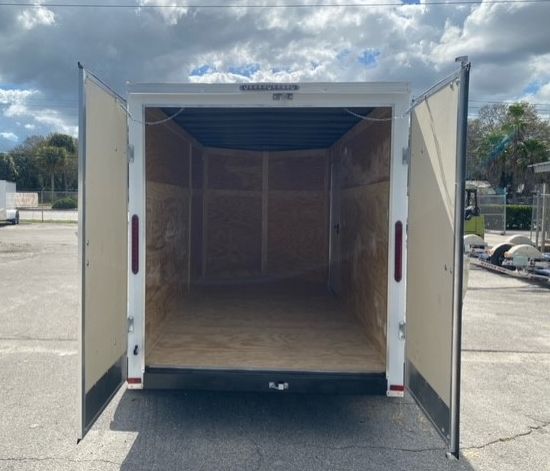 Diamond Cargo 6x12 TA Trailer - White, Ramp, Side Door, Extra Height - Image 5