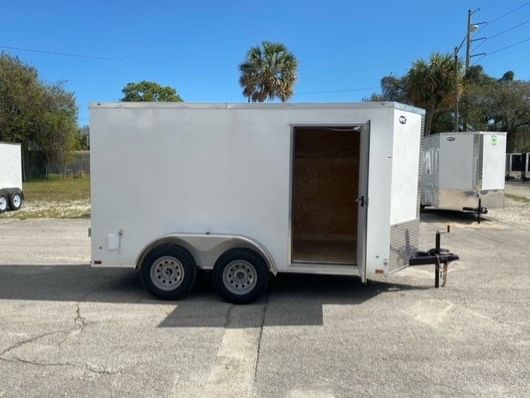Diamond Cargo 6x12 TA Trailer - White, Ramp, Side Door, Extra Height - Image 8