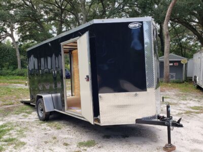 Diamond Cargo 6x14 SA Trailer - Black, Ramp, Side Door, Extra Height - Image 14