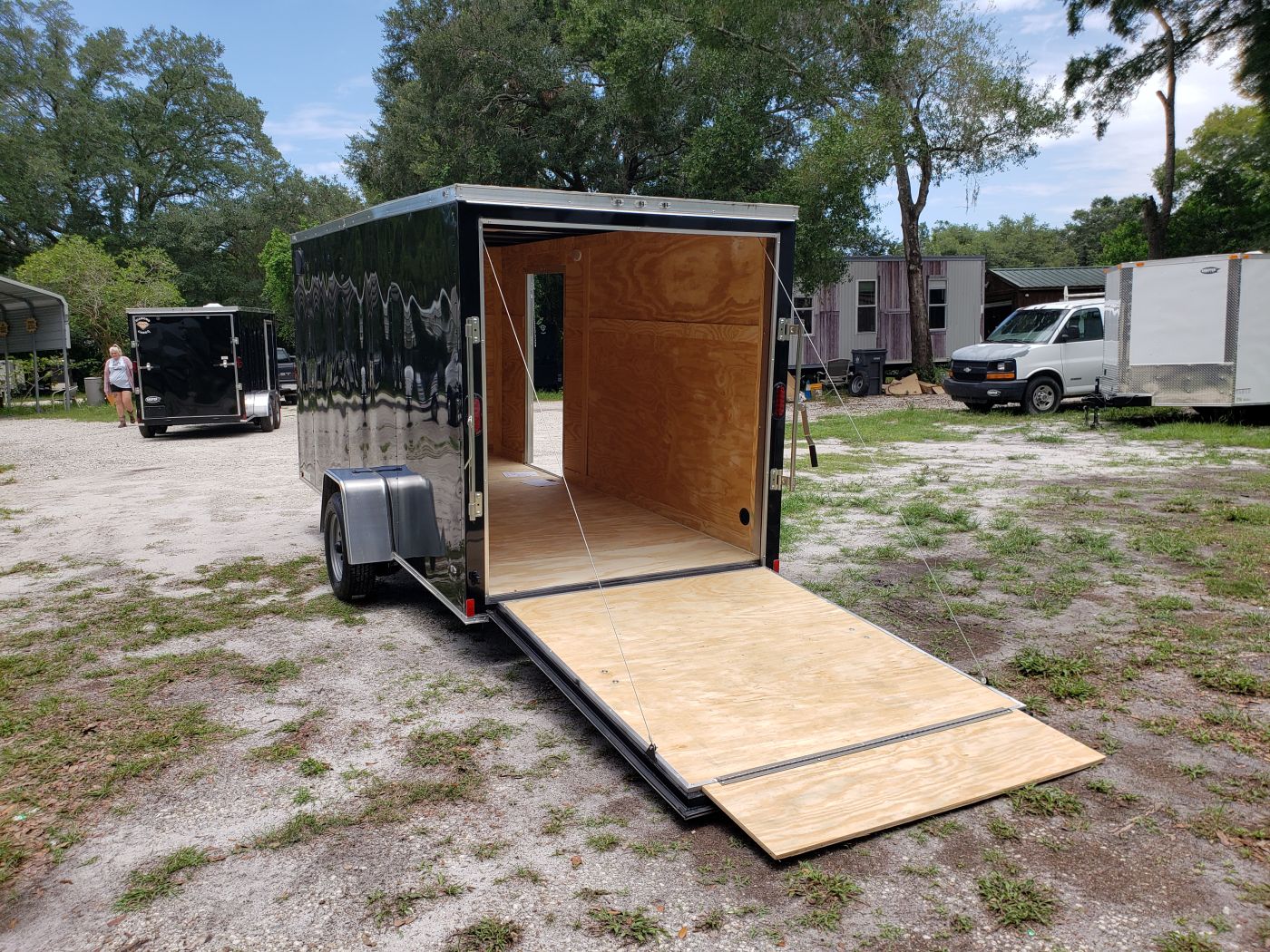 Diamond Cargo 6x14 SA Trailer - Black, Ramp, Side Door, Extra Height, Insulated - Image 5