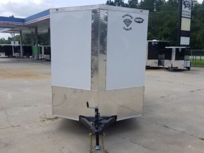 Diamond Cargo 6x14 TA Trailer - White, Ramp, Side Door, Extra Height - Image 15