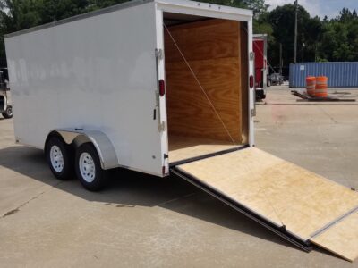 Diamond Cargo 6x14 TA Trailer - White, Ramp, Side Door, Extra Height - Image 6