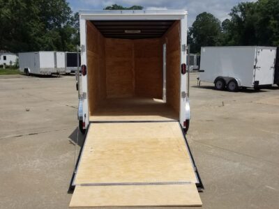 Diamond Cargo 6x14 TA Trailer - White, Ramp, Side Door, Extra Height - Image 8
