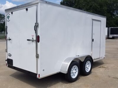 Diamond Cargo 6x14 TA Trailer - White, Ramp, Side Door, Extra Height - Image 11