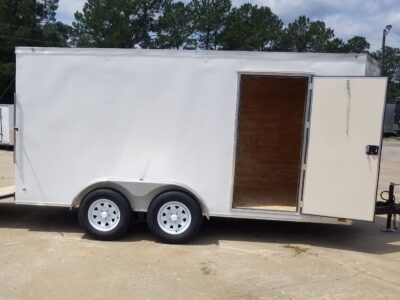 Diamond Cargo 6x14 TA Trailer - White, Ramp, Side Door, Extra Height - Image 12