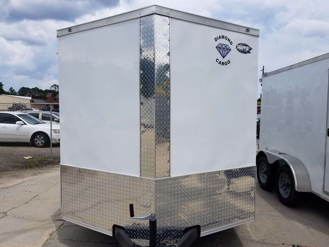 Diamond Cargo 7x10 TA Trailer - White, Ramp, Side Door, Extra Height - Image 16
