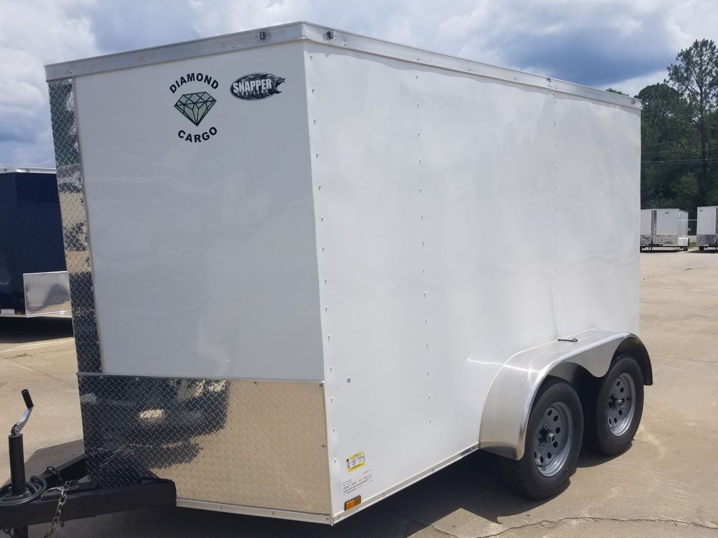 Diamond Cargo 7x10 TA Trailer - White, Ramp, Side Door, Extra Height - Image 3