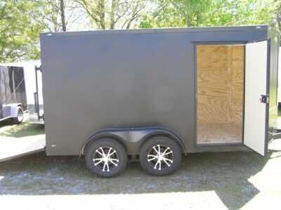Diamond Cargo 7x12 TA Trailer - Matte Black, Ramp, Side Door, Extra Height, Blackout, Mags - Image 10