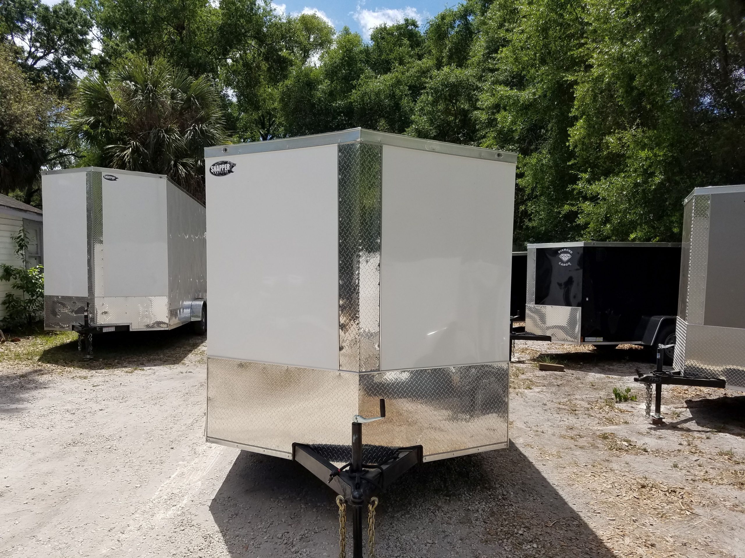 Diamond Cargo 7x14 SA Trailer - White, Ramp, Side Door, Extra Height - Image 15