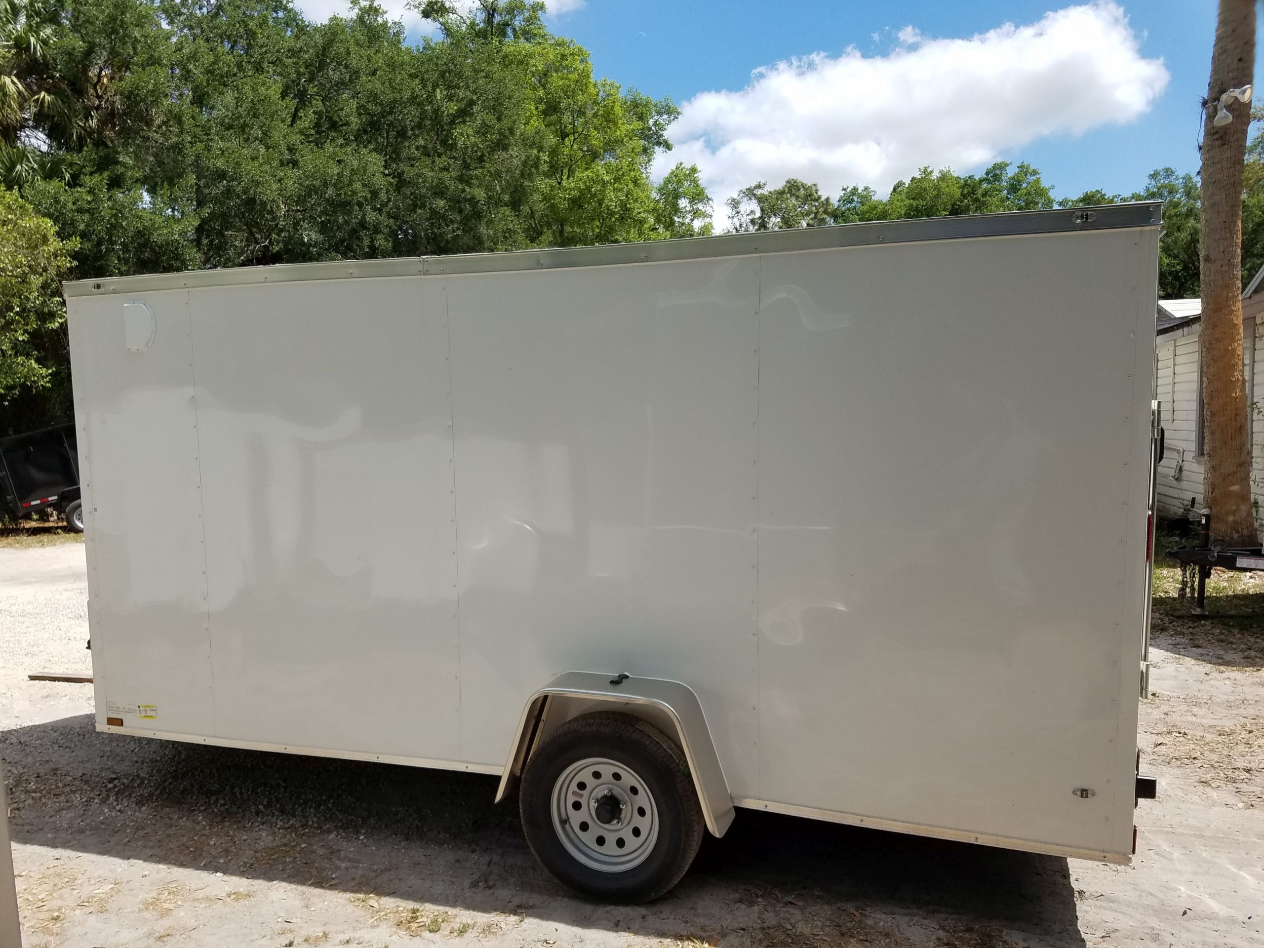 Diamond Cargo 7x14 SA Trailer - White, Ramp, Side Door, Extra Height - Image 10