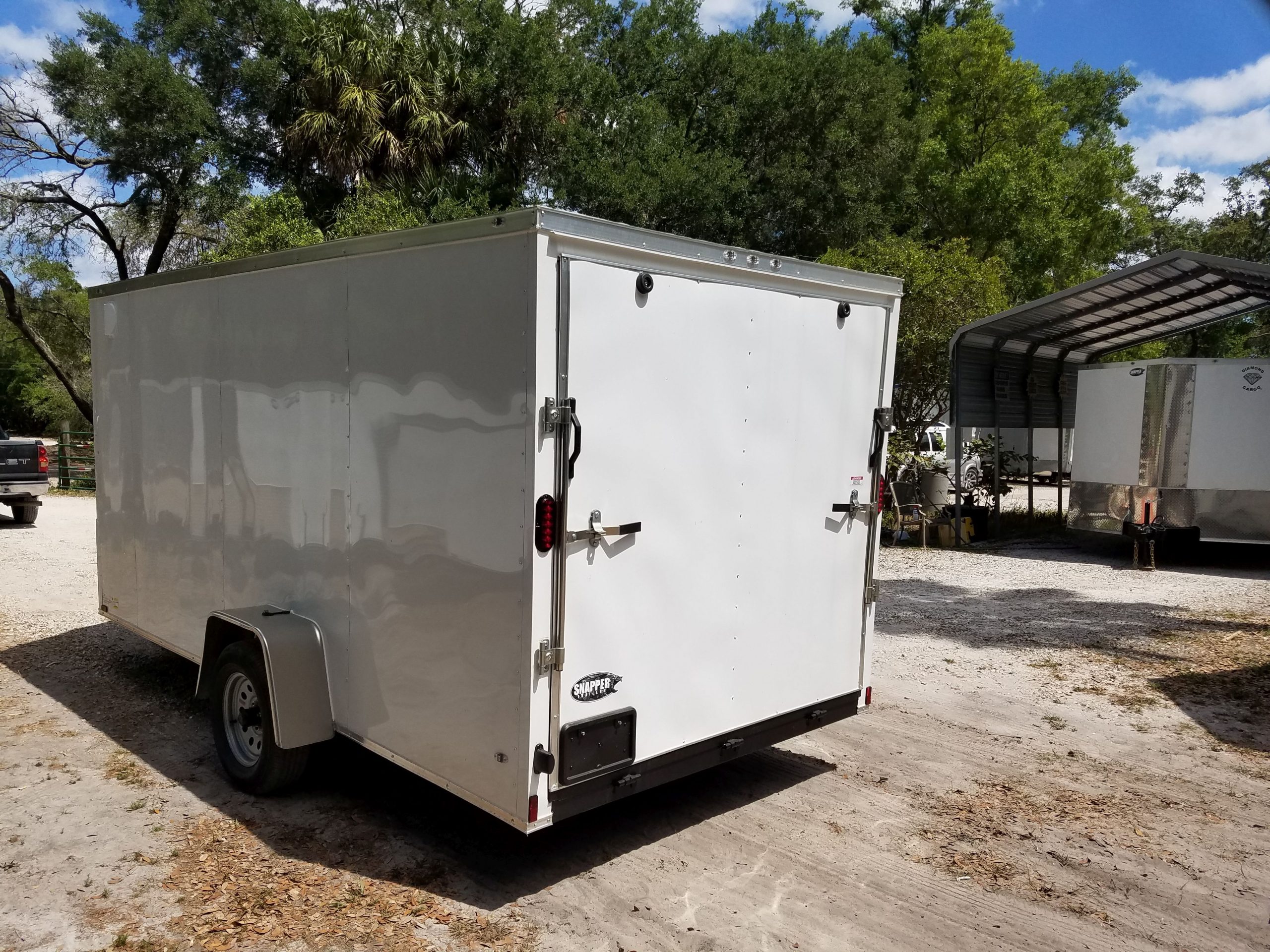 Diamond Cargo 7x14 SA Trailer - White, Ramp, Side Door, Extra Height - Image 8