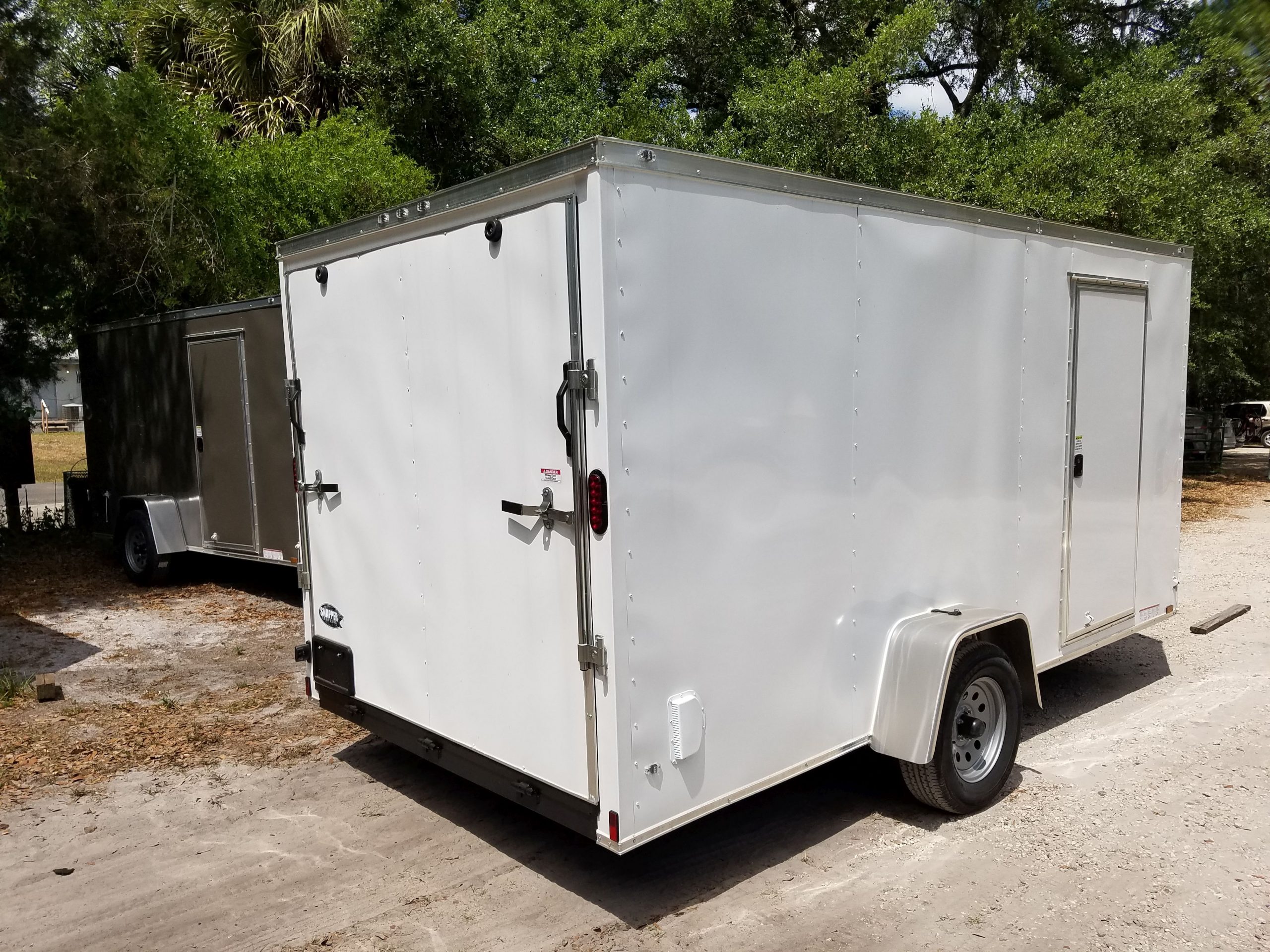 Diamond Cargo 7x14 SA Trailer - White, Ramp, Side Door, Extra Height - Image 5