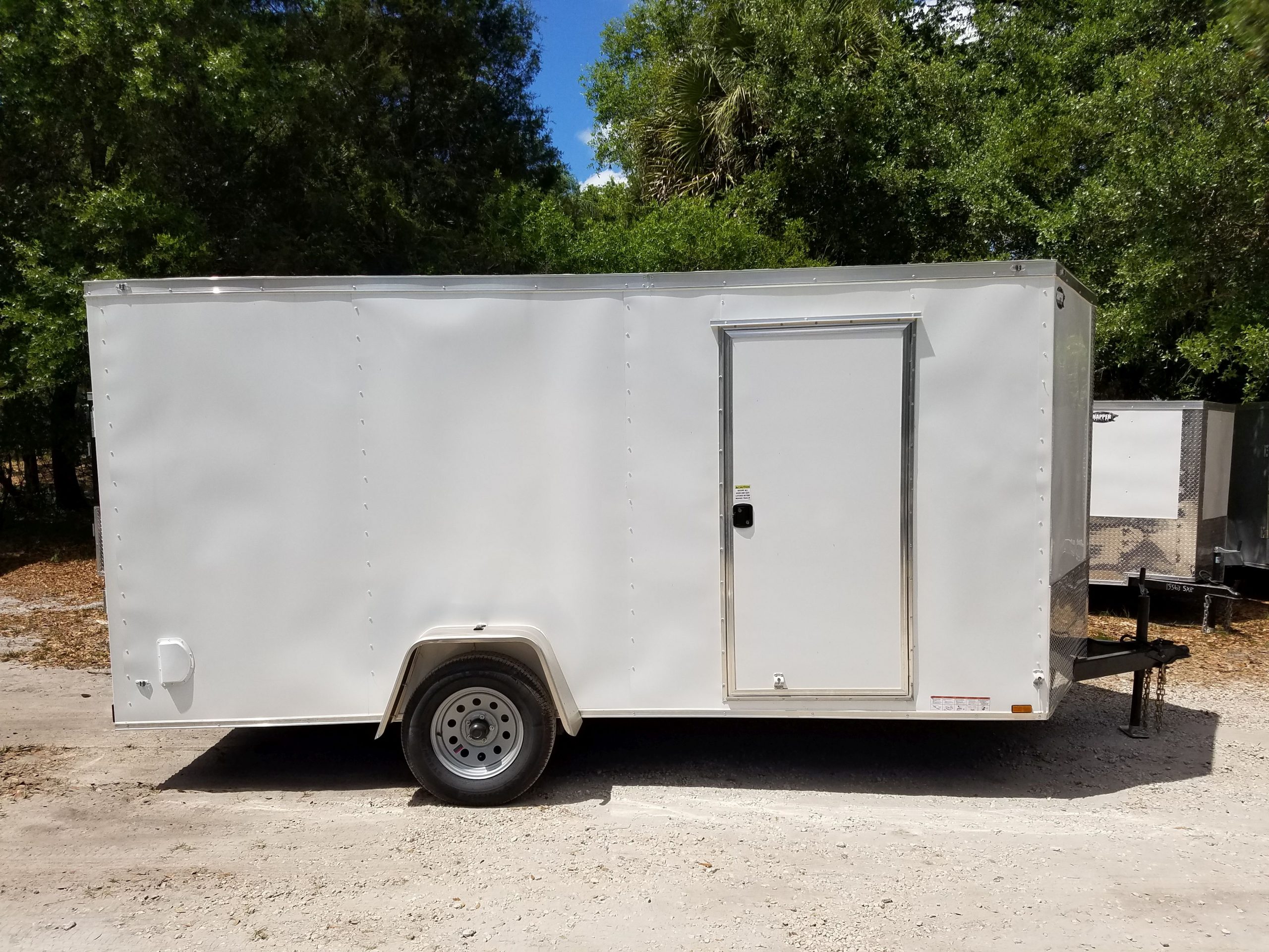 Diamond Cargo 7x14 SA Trailer - White, Ramp, Side Door, Extra Height - Image 3