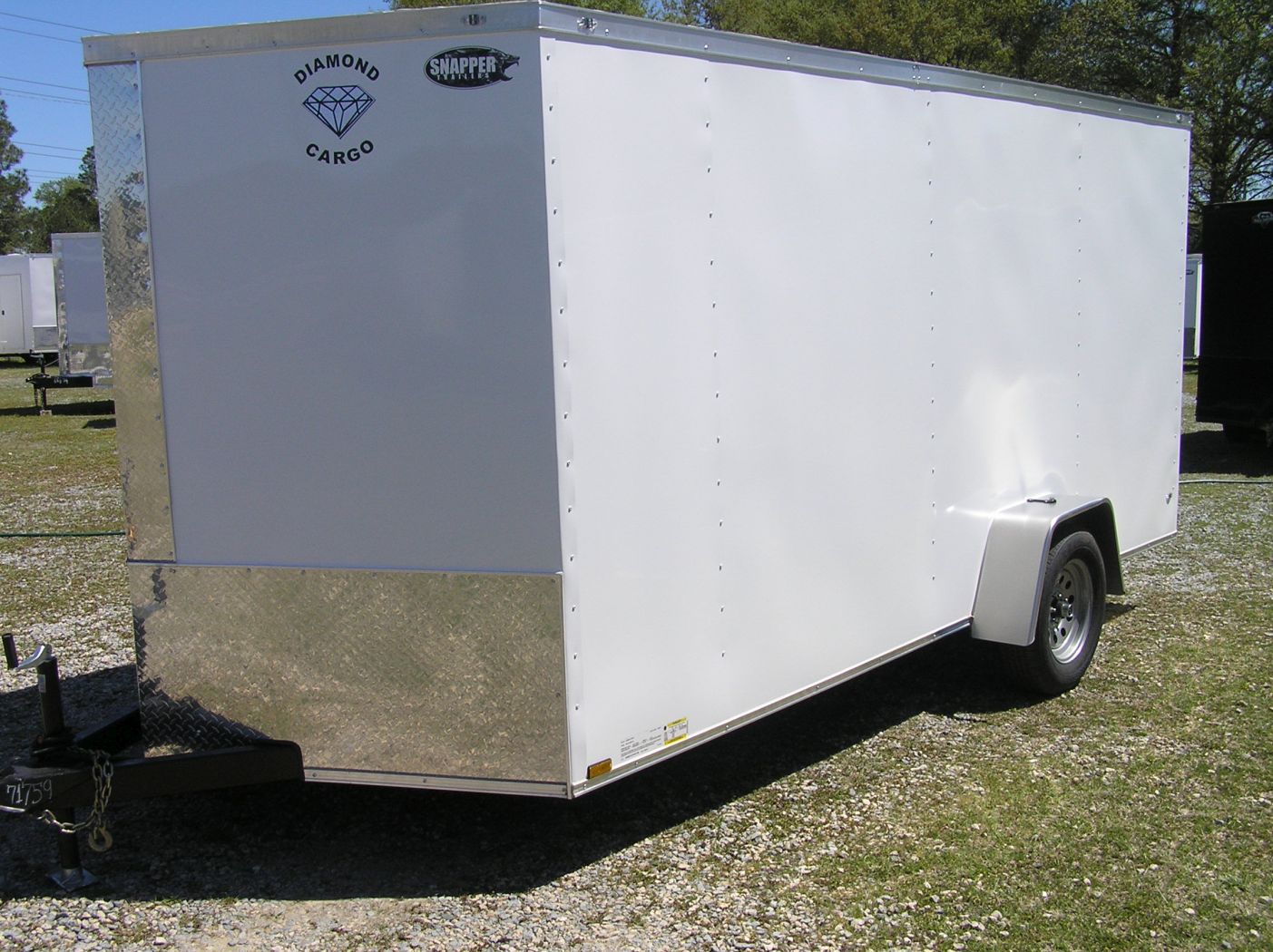 Diamond Cargo 7x14 SA Trailer - White, Ramp, Side Door, Extra Height, Insulated - Image 8