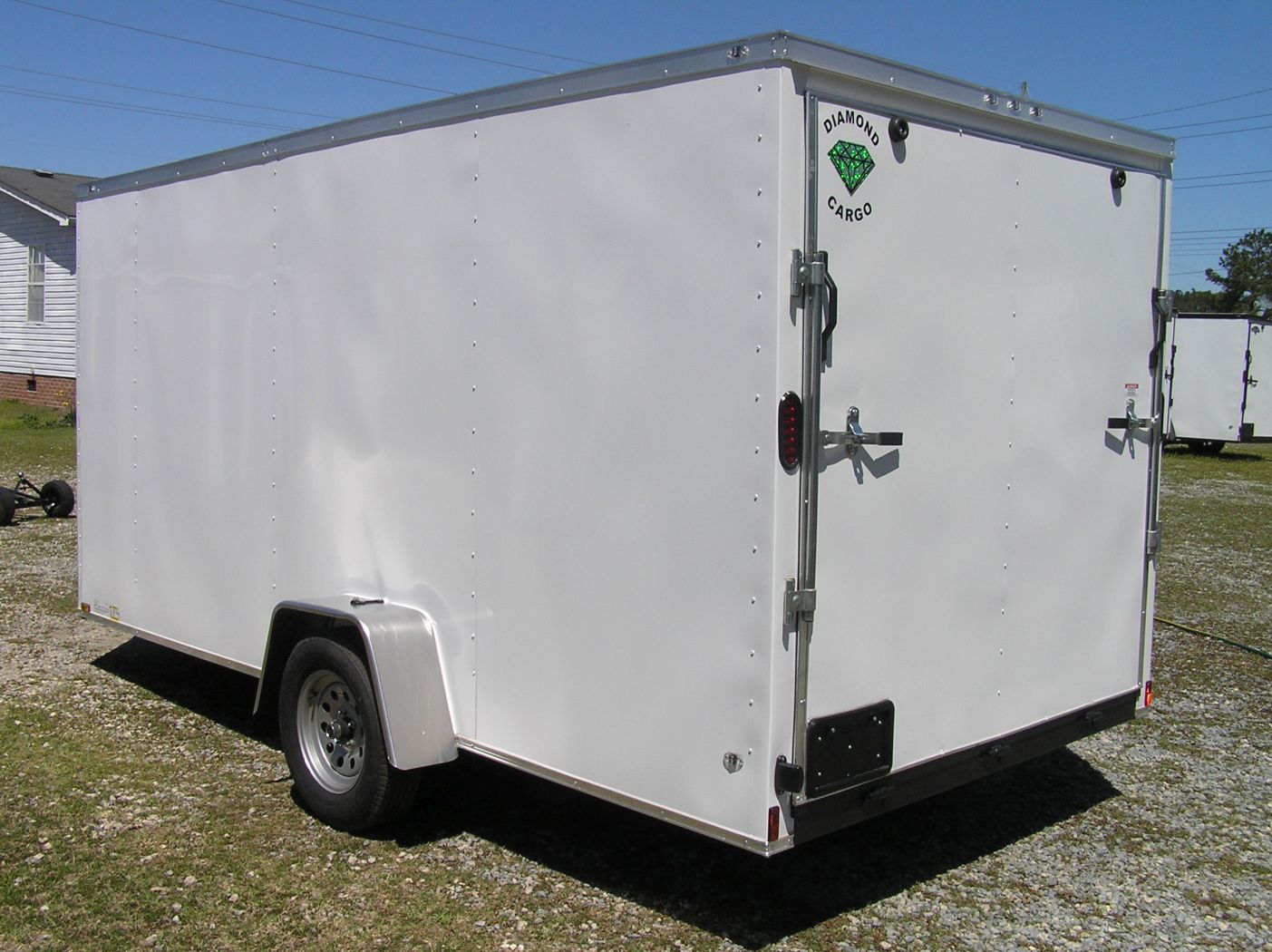 Diamond Cargo 7x14 SA Trailer - White, Ramp, Side Door, Extra Height, Insulated - Image 4