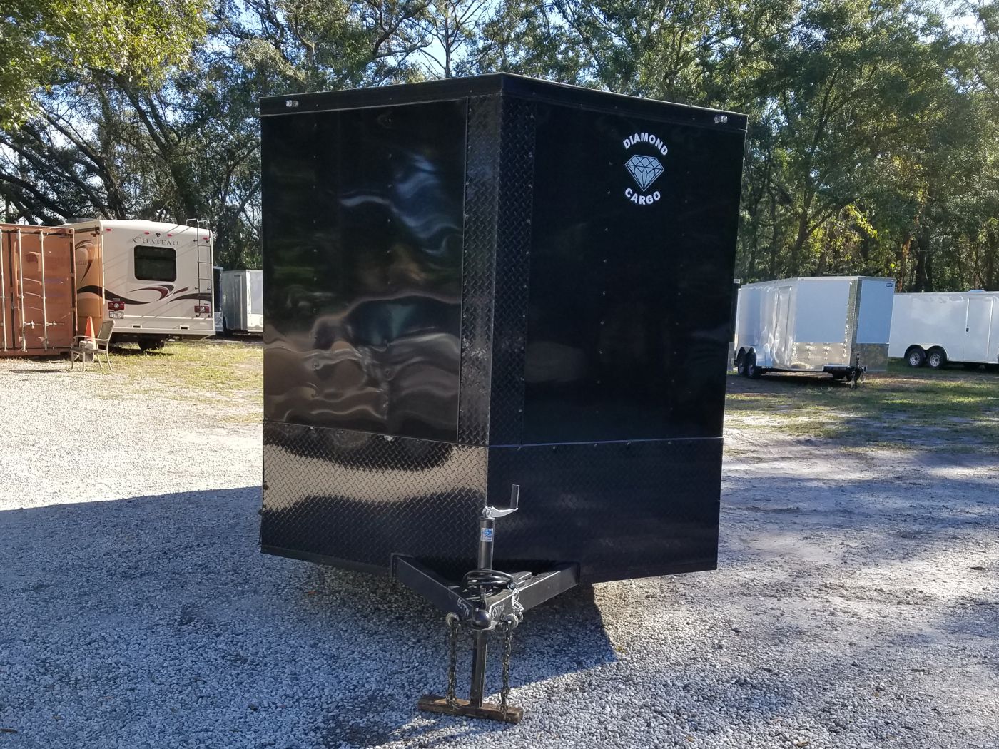 Diamond Cargo 7x14 TA Trailer - Black, Ramp, Side Door, Extra Height, Blackout - Image 6