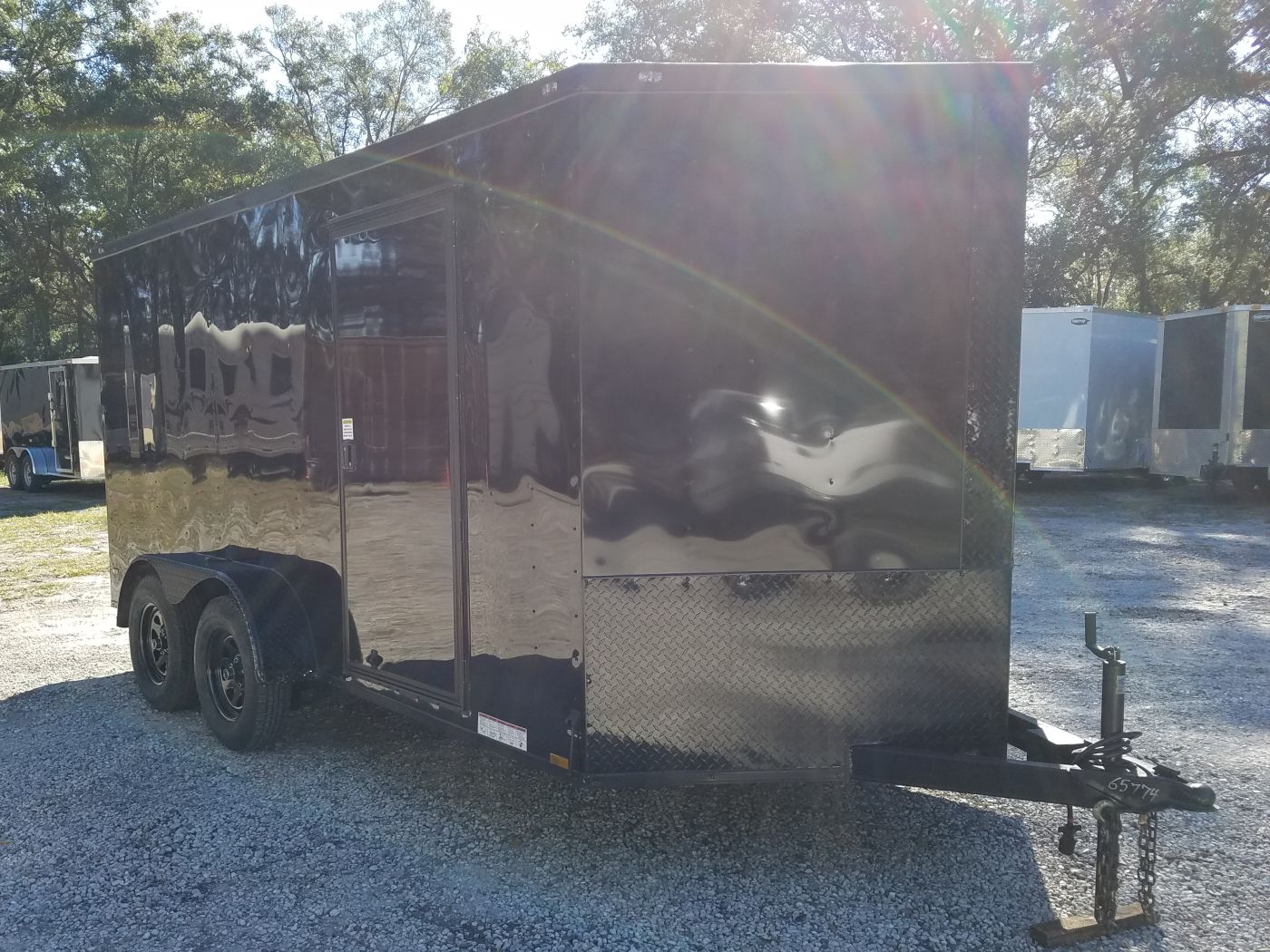 Diamond Cargo 7x14 TA Trailer - Black, Ramp, Side Door, Extra Height, Blackout - Image 3