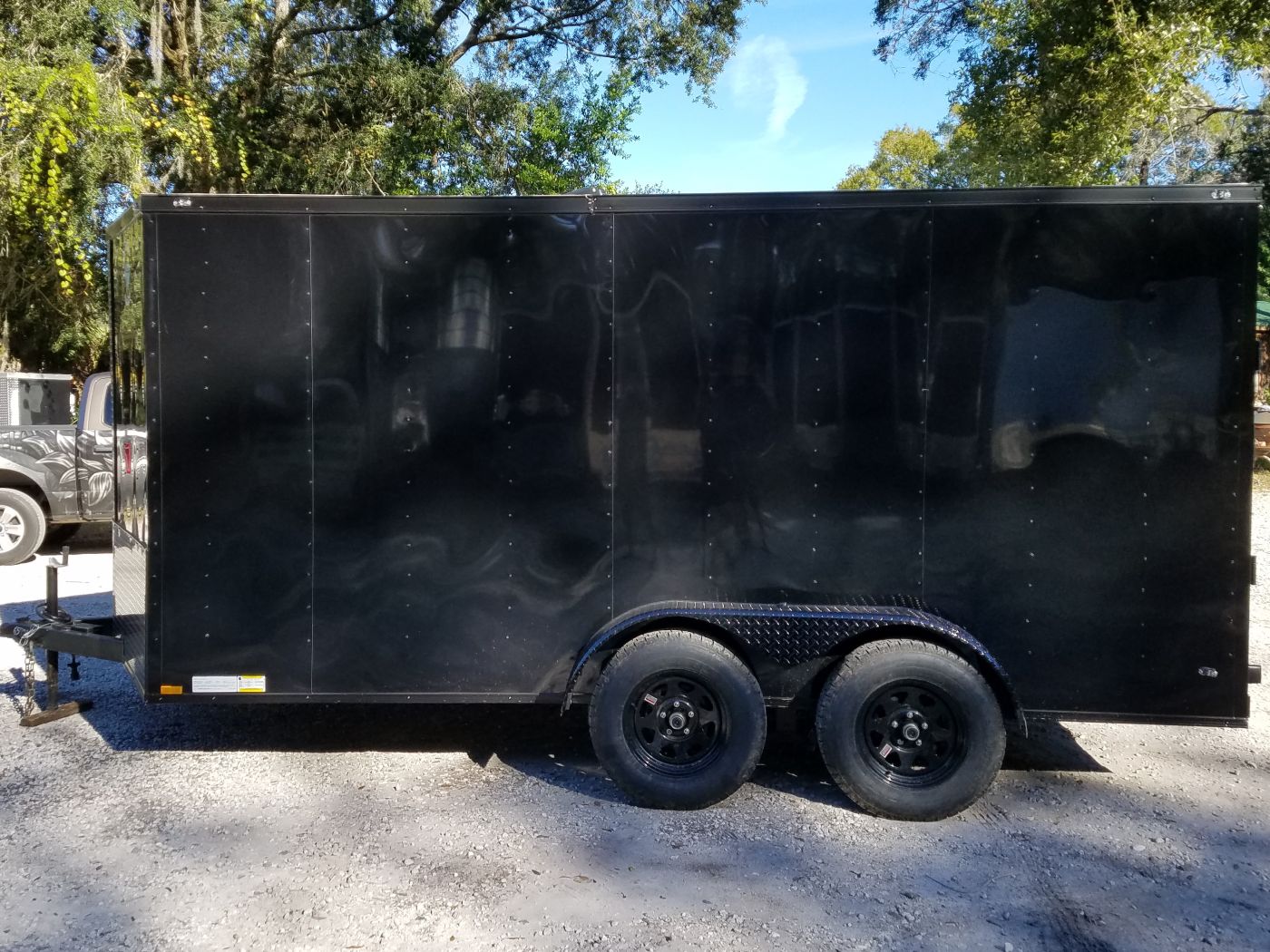 Diamond Cargo 7x14 TA Trailer - Black, Ramp, Side Door, Extra Height, Blackout - Image 16