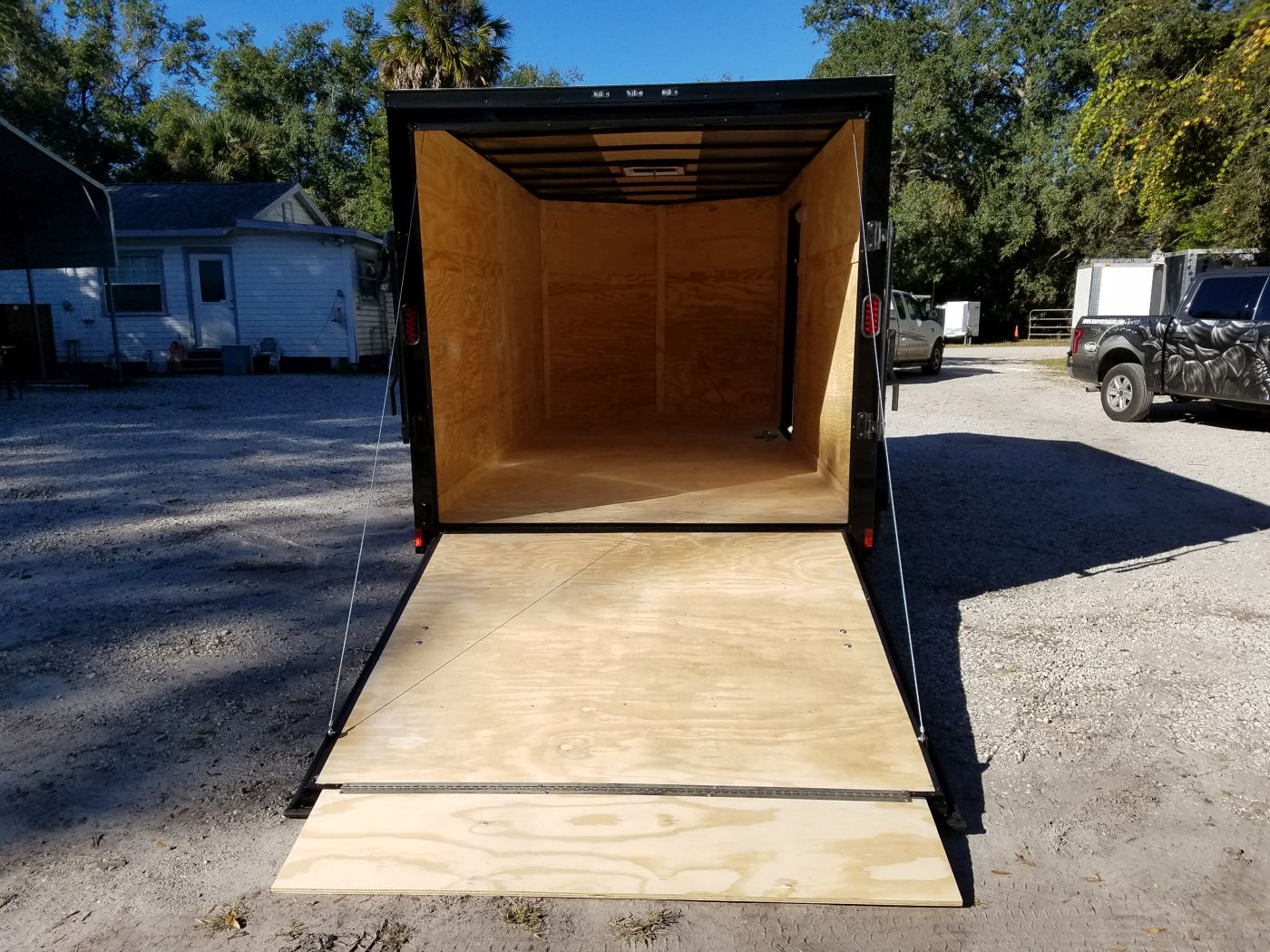 Diamond Cargo 7x14 TA Trailer - Black, Ramp, Side Door, Extra Height, Blackout - Image 11