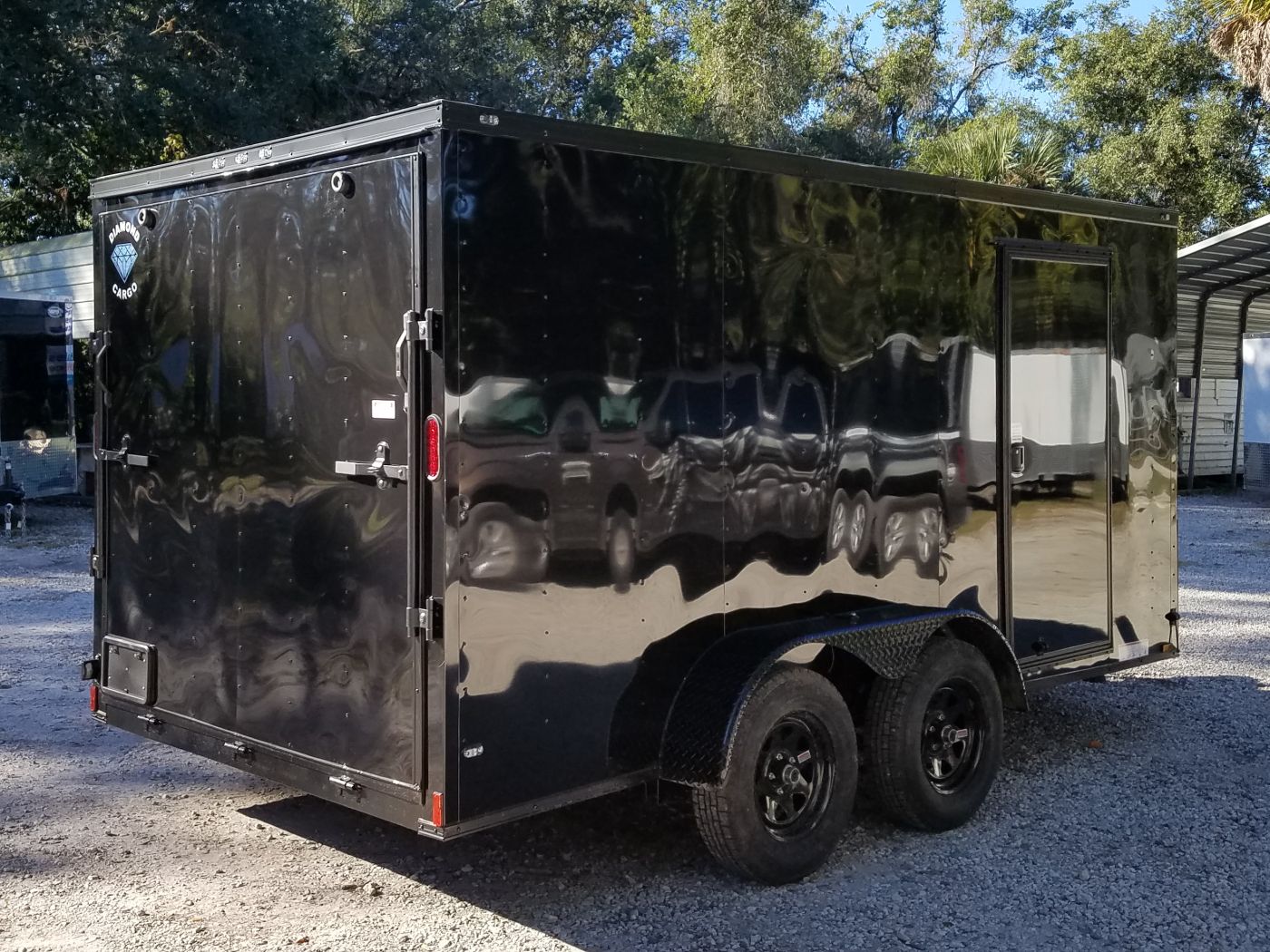 Diamond Cargo 7x14 TA Trailer - Black, Ramp, Side Door, Extra Height, Blackout - Image 10