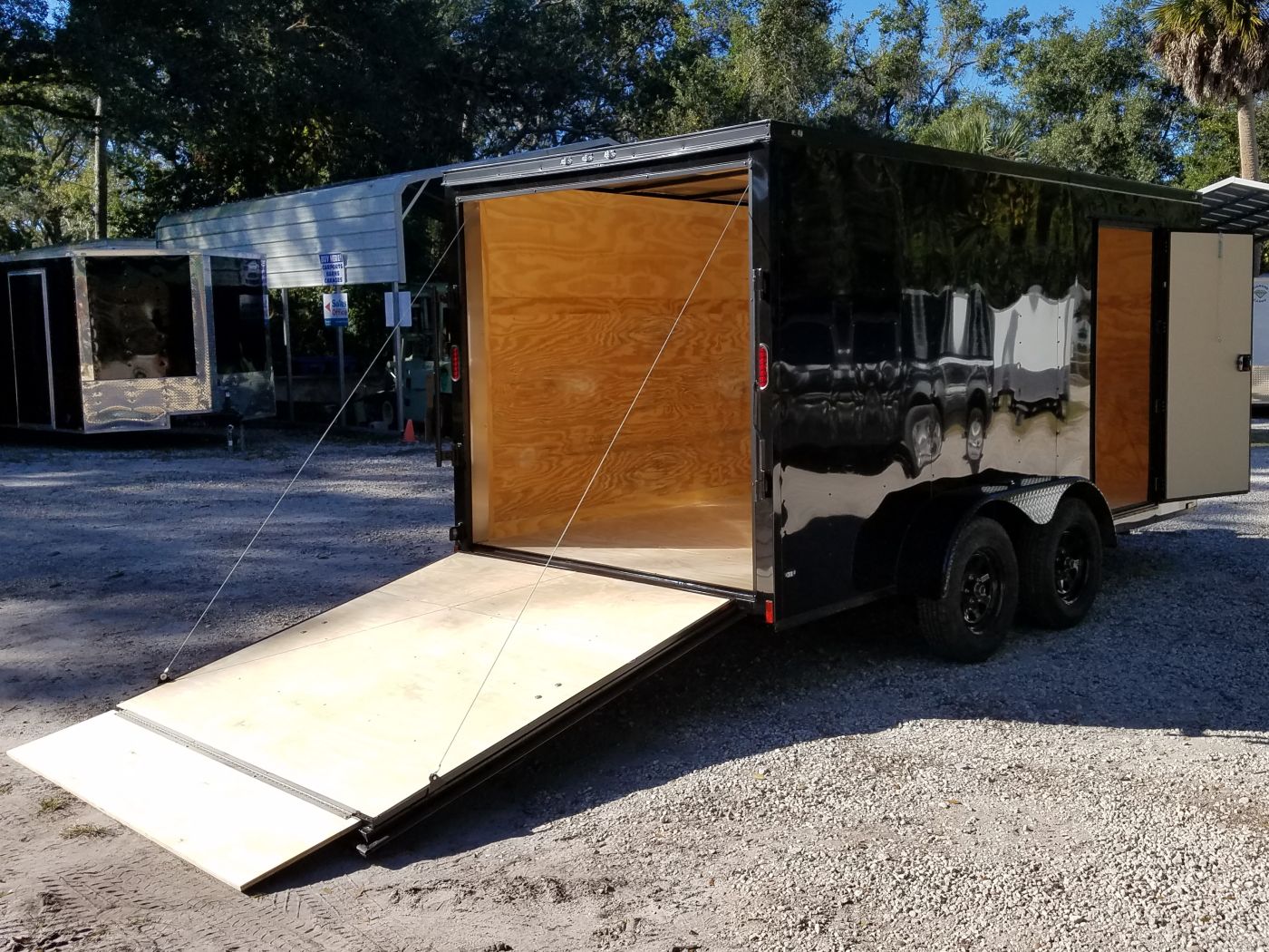 Diamond Cargo 7x14 TA Trailer - Black, Ramp, Side Door, Extra Height, Blackout - Image 9