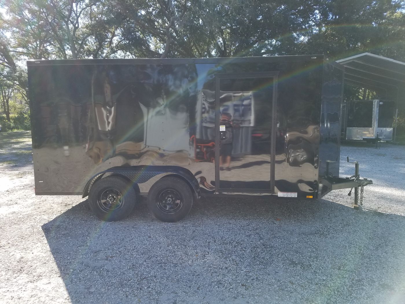 Diamond Cargo 7x14 TA Trailer - Black, Ramp, Side Door, Extra Height, Blackout - Image 8