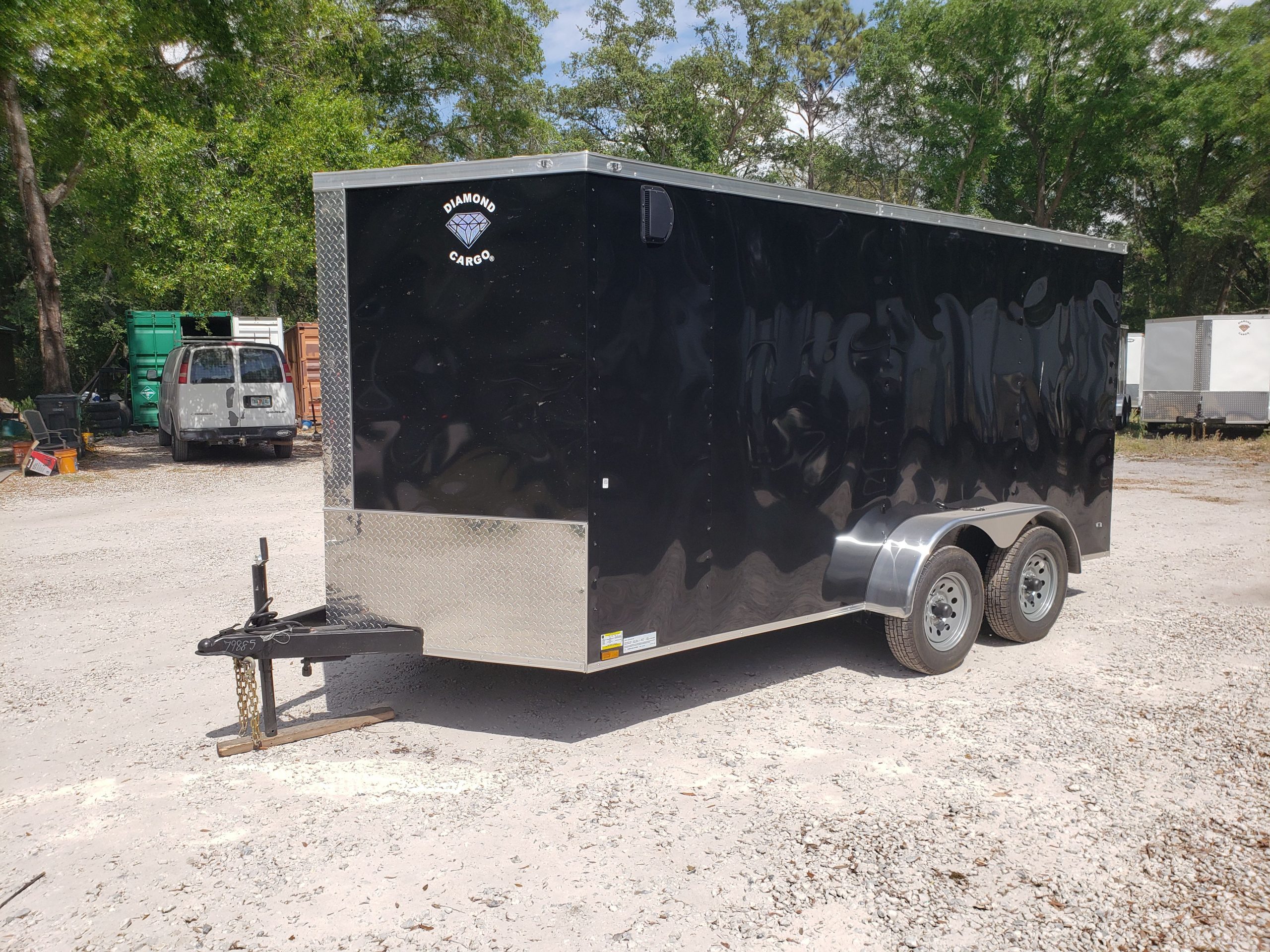 Diamond Cargo 7x14 TA Trailer - Black, Ramp, Side Door, Extra Height, Insulated - Image 3