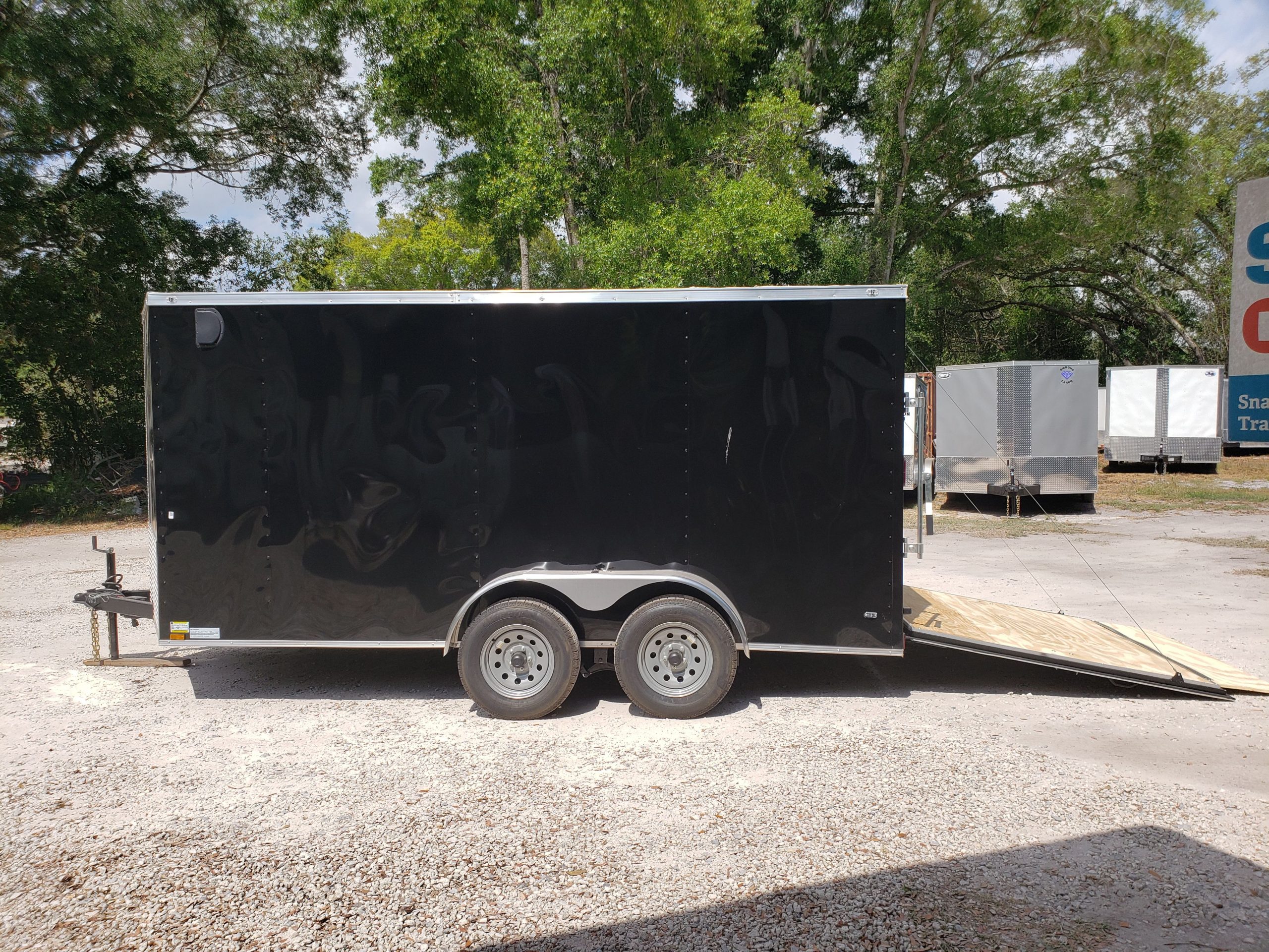 Diamond Cargo 7x14 TA Trailer - Black, Ramp, Side Door, Extra Height, Insulated - Image 12